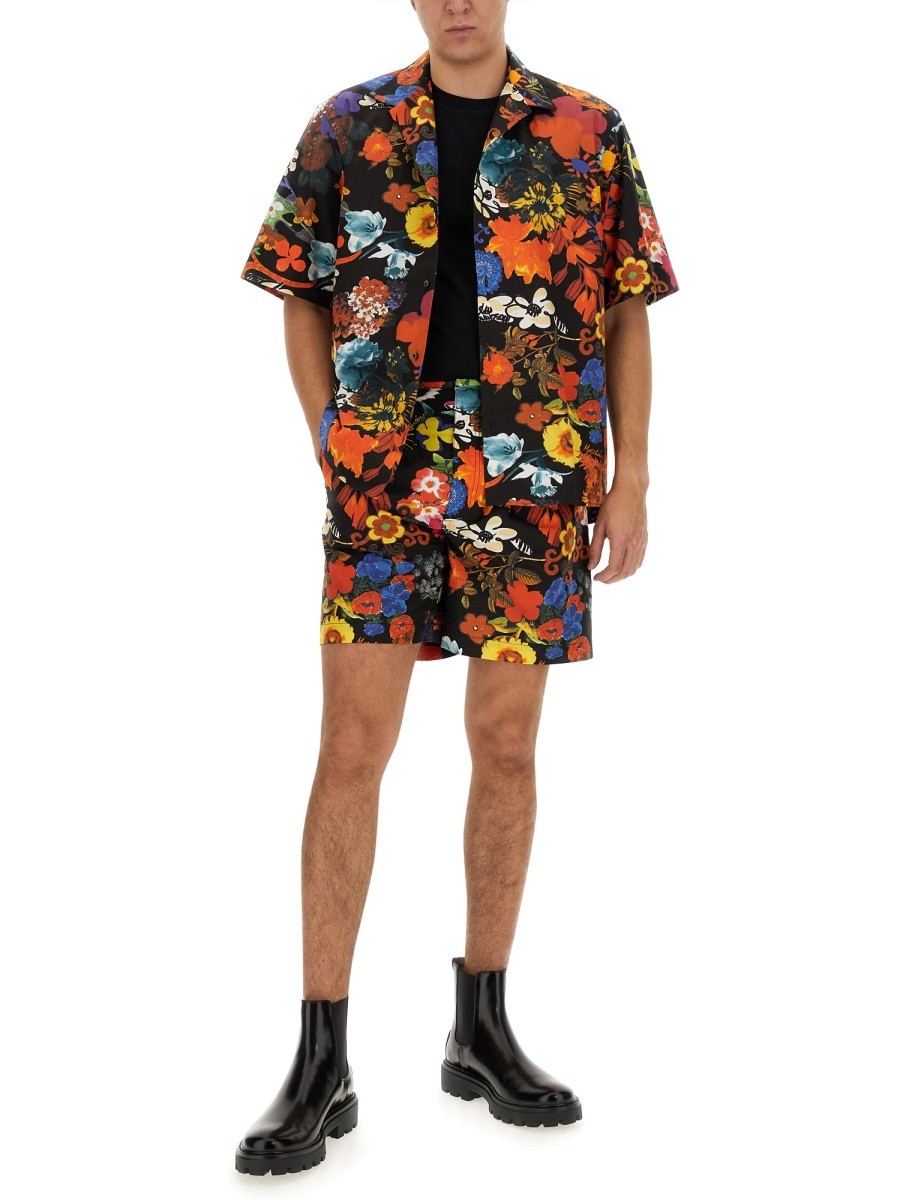 Moschino BERMUDA WITH FLORAL PATTERN