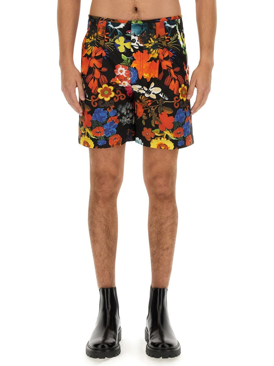 Moschino BERMUDA WITH FLORAL PATTERN
