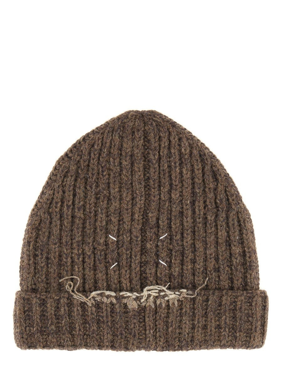 Maison Margiela WOOL AND COTTON BLEND BEANIE