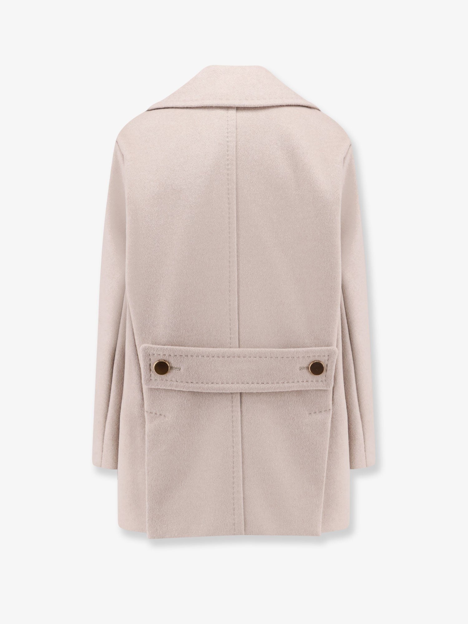 Max Mara Berta cashmere peacoat with gold metal buttons