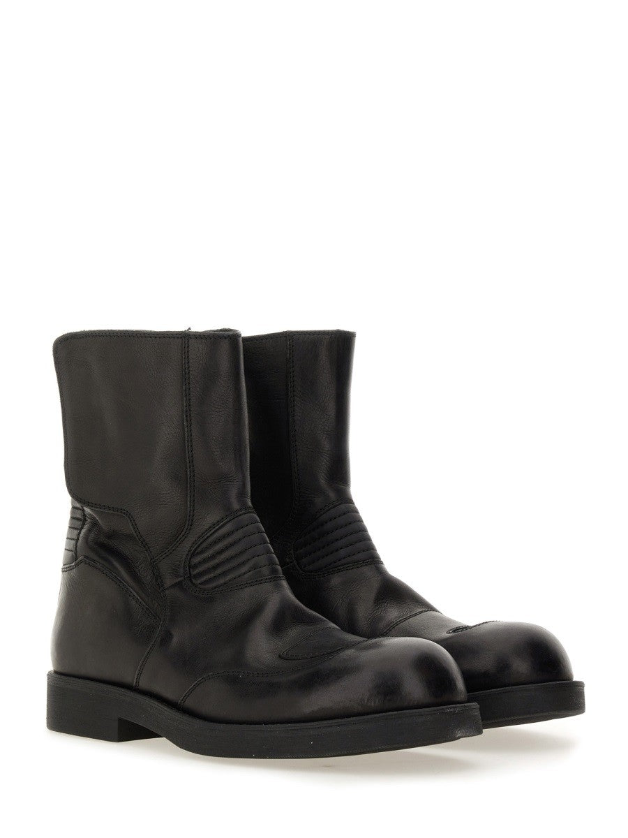 MM6 MAISON MARGIELA LEATHER BIKER BOOT