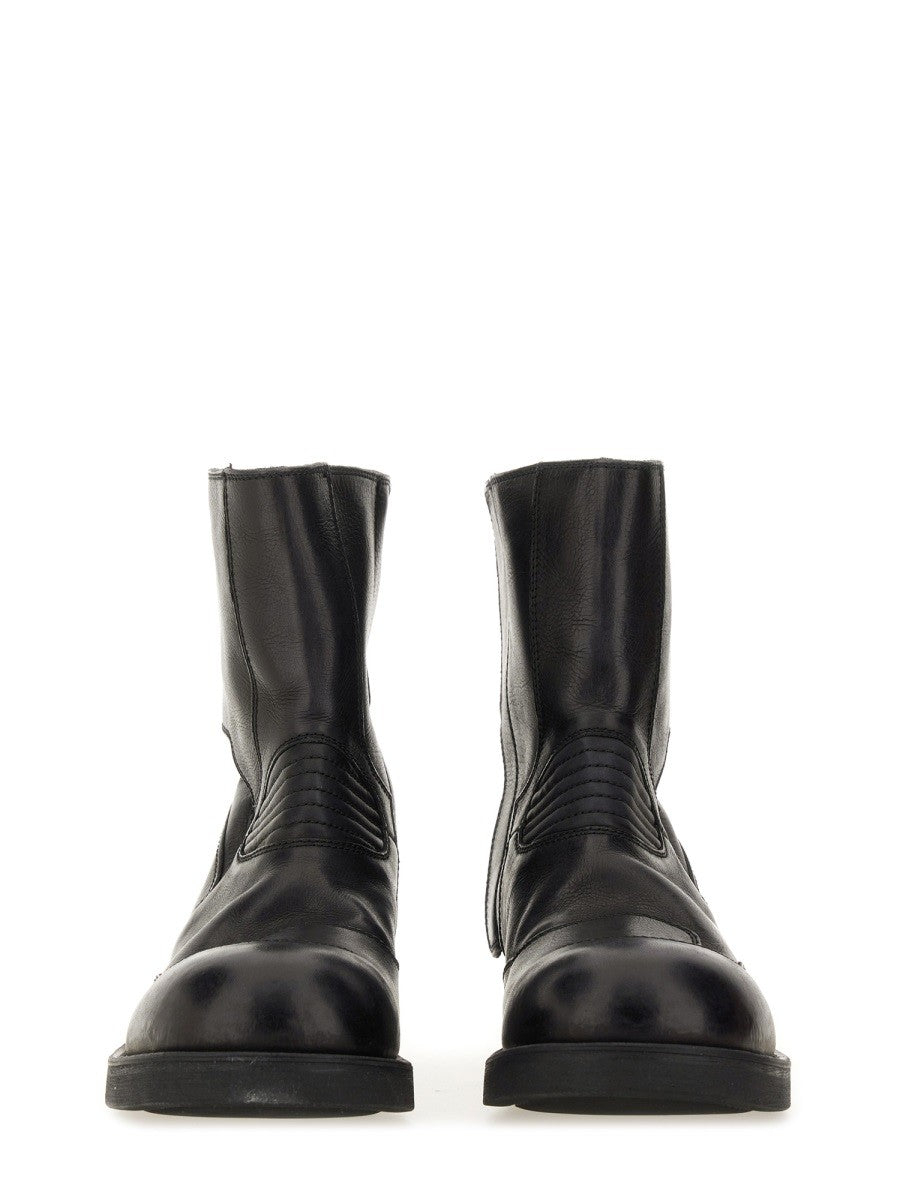 MM6 MAISON MARGIELA LEATHER BIKER BOOT