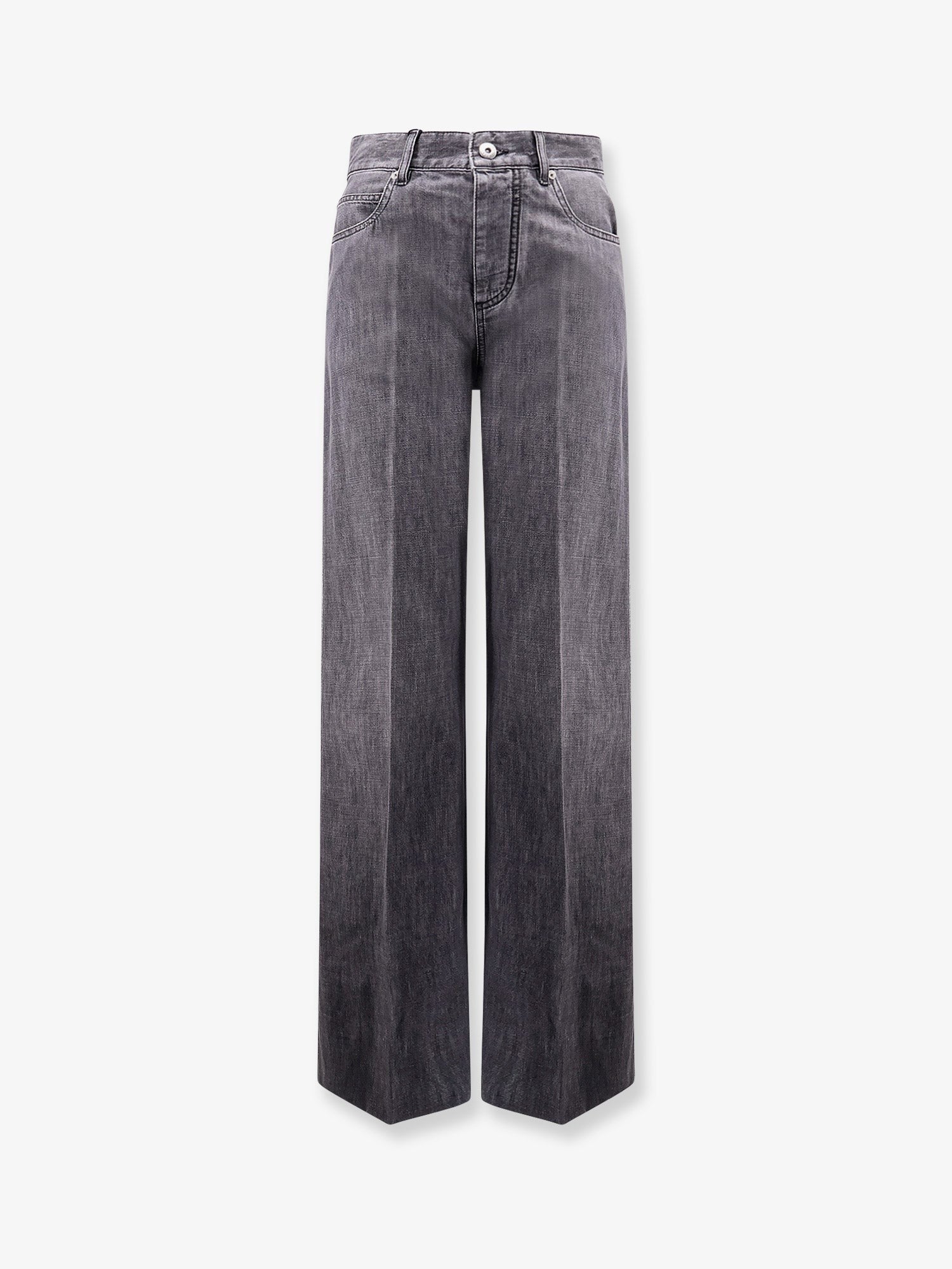 Bottega Veneta Black Washed Palazzo Denim Jeans