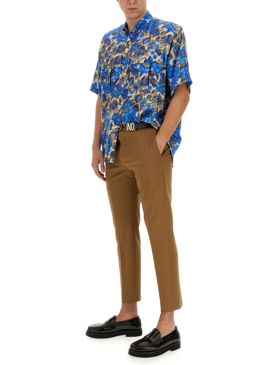 Moschino BLUE FLOWERS ALLOVER PRINT SHIRT