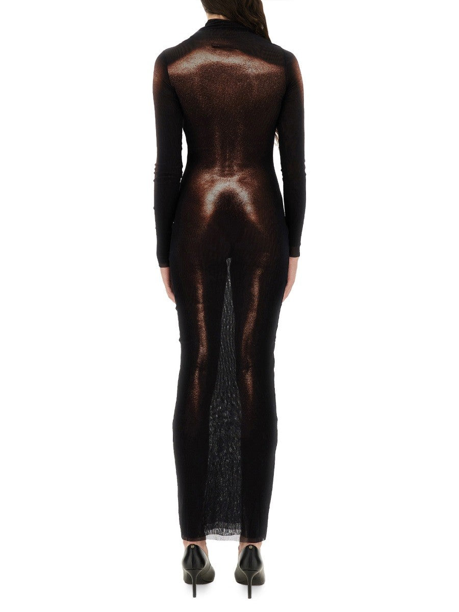 JEAN PAUL GAULTIER "BODY DUST" PRINT DRESS