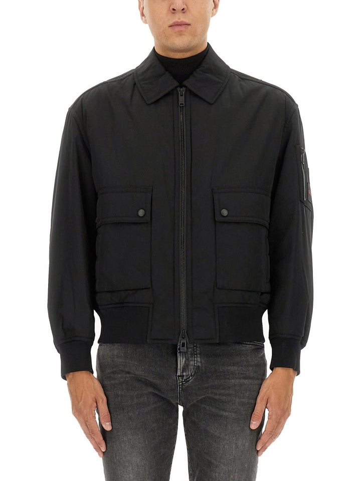 Boss BOMBER JACKET WITH REMOVABLE LINING