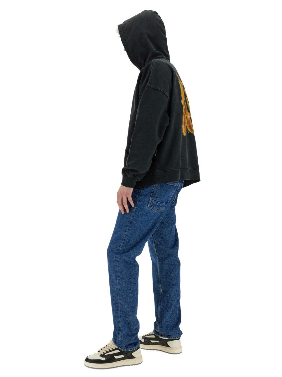 Palm Angels "BURNING MONOGRAM" PRINT SWEATSHIRT