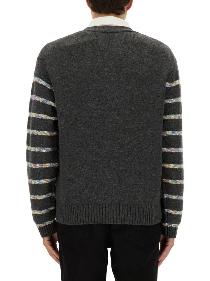 PS BY PAUL SMITH "BUTTON THRU PS HAPPY" CARDIGAN
