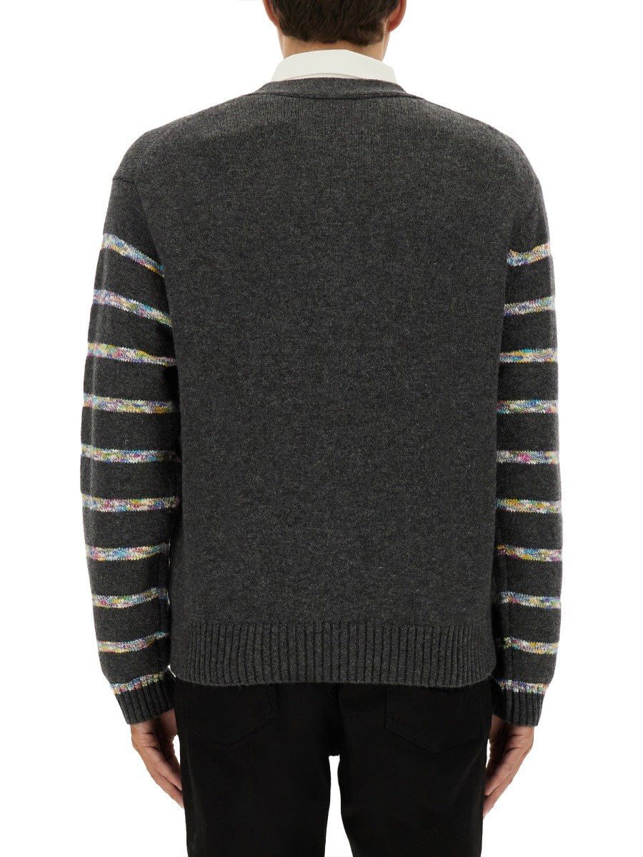PS BY PAUL SMITH "BUTTON THRU PS HAPPY" CARDIGAN