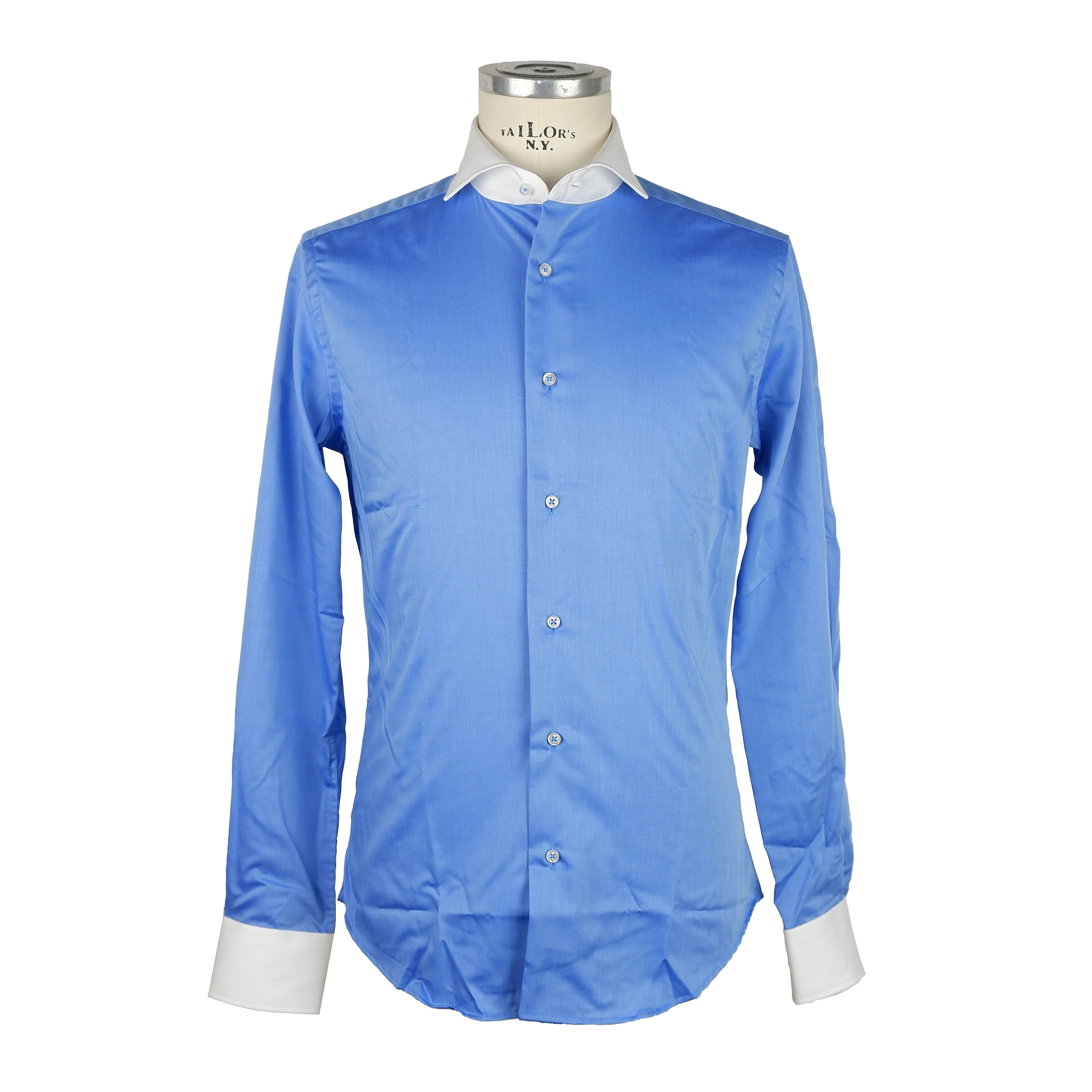 100% Milano Shirts Light Blue Man