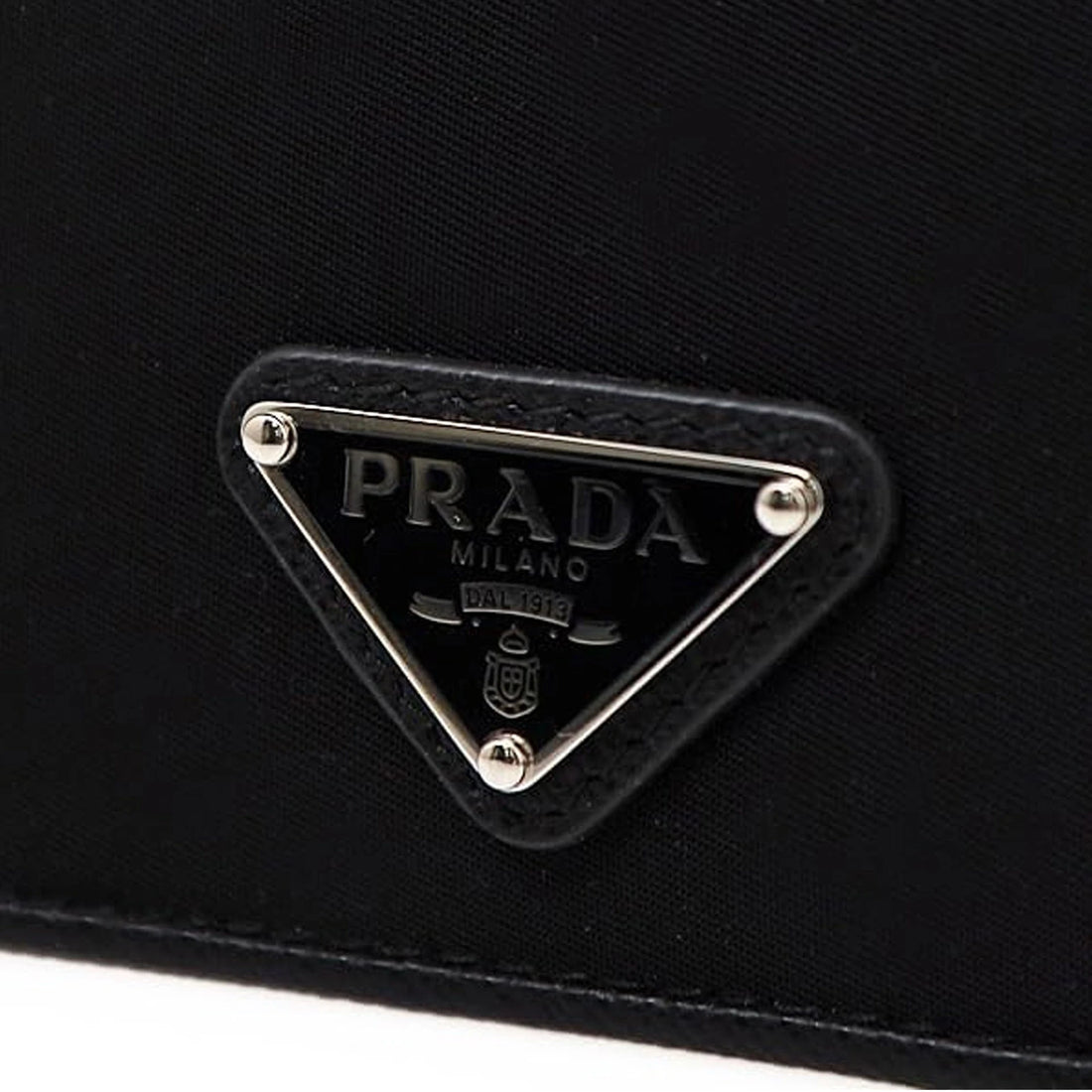 Prada Nylon And Leather Card Holder