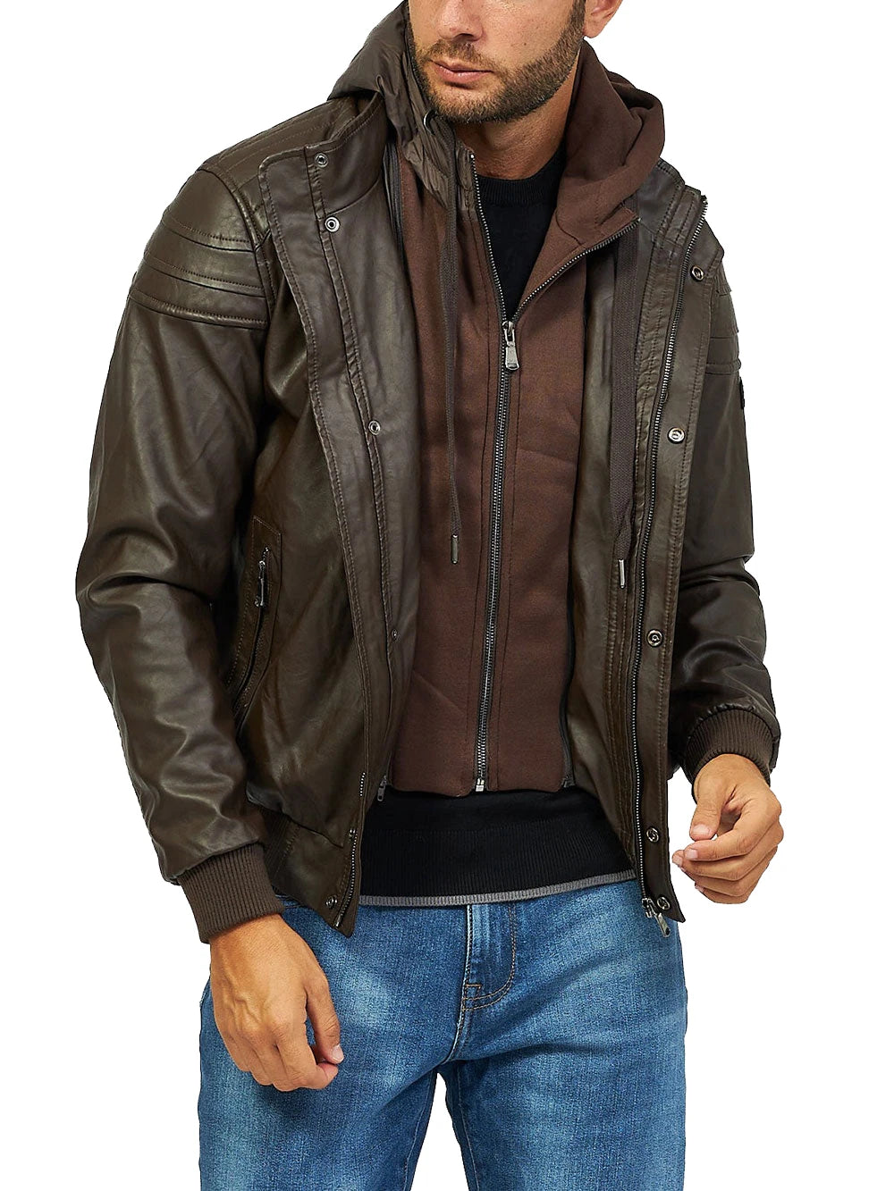 Yes Zee Jackets Brown Man