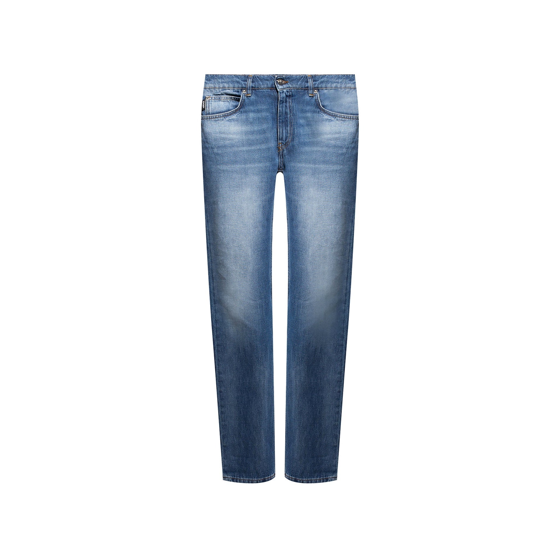 Versace Cotton Logo Denim Jeans – Siebentaschen