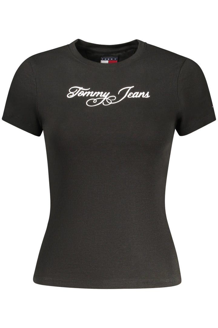 TOMMY HILFIGER WOMEN&#39;S SHORT-SLEEVE T-SHIRT BLACK