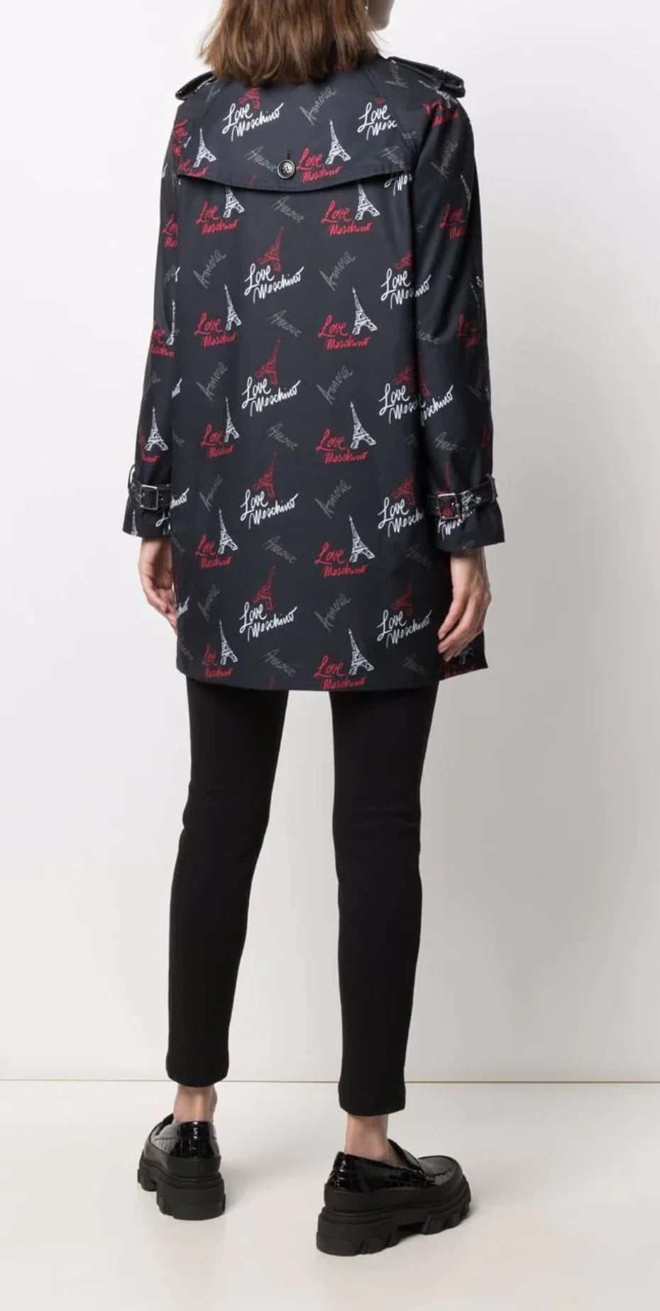 Love Moschino Coats Black Woman