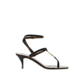 Saint Laurent Cassandra Leather Flip-Flop Sandals