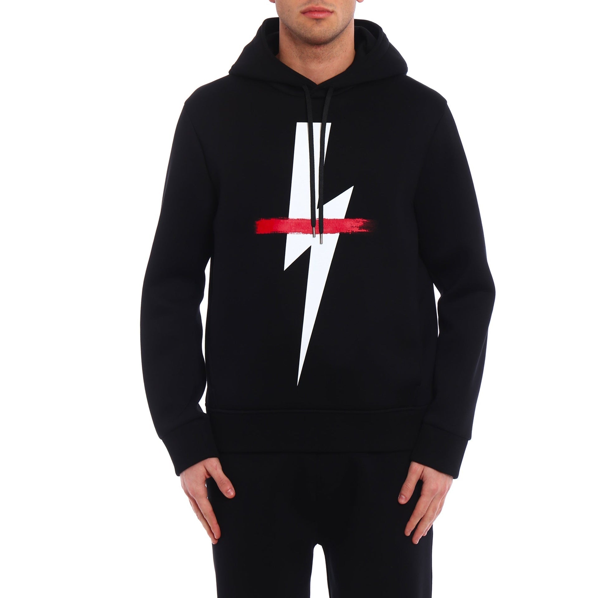 Neil Barrett Logo Hooded Sweatshirt