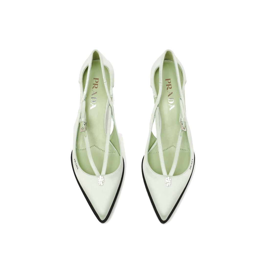 Prada Cut-Out Satin Pumps