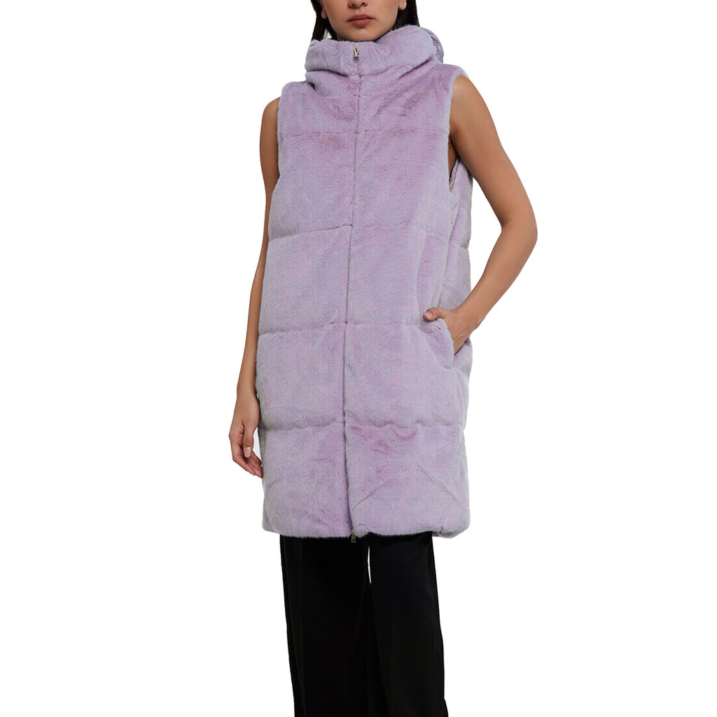 Herno Faux Fur Sleeveles Coat – Siebentaschen