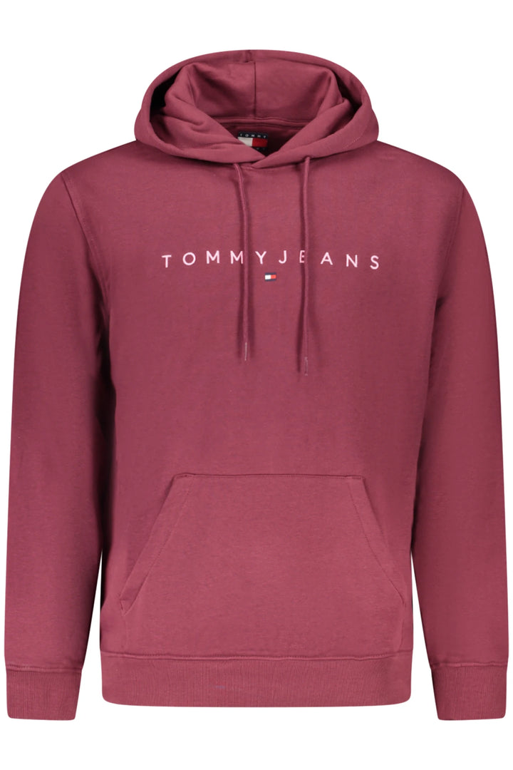 TOMMY HILFIGER MEN&#39;S RED ZIP-UP SWEATSHIRT