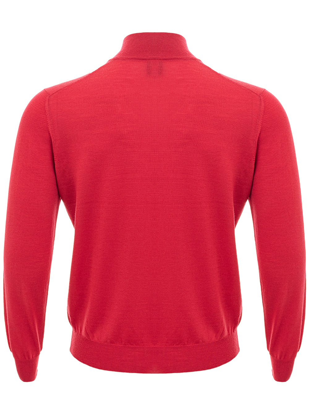 Cyclamen mock neck sweater with half zip Gran Sasso