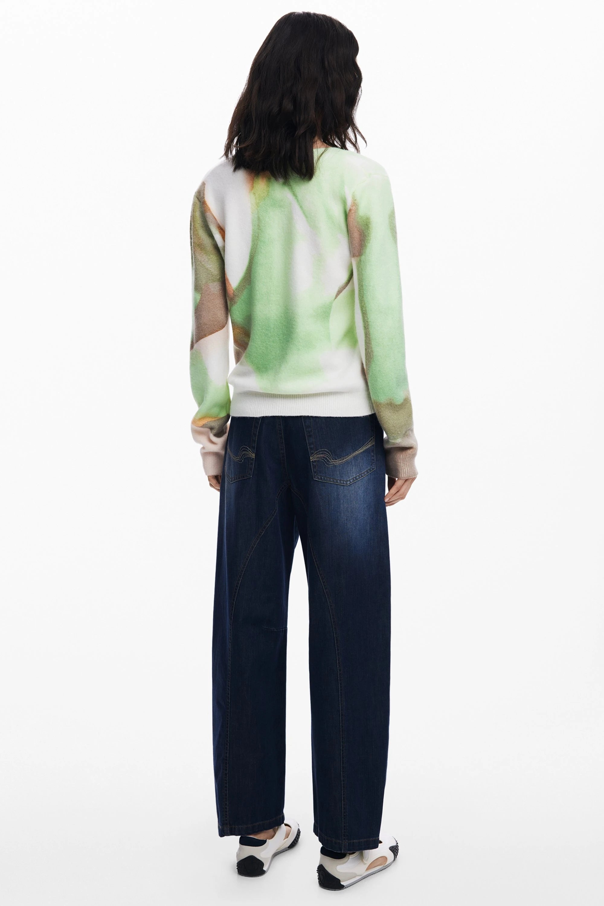 DESIGUAL WOMEN&#39;S GREEN SWEATER