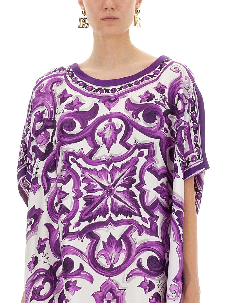 Dolce & Gabbana CAFTAN WITH PRINT