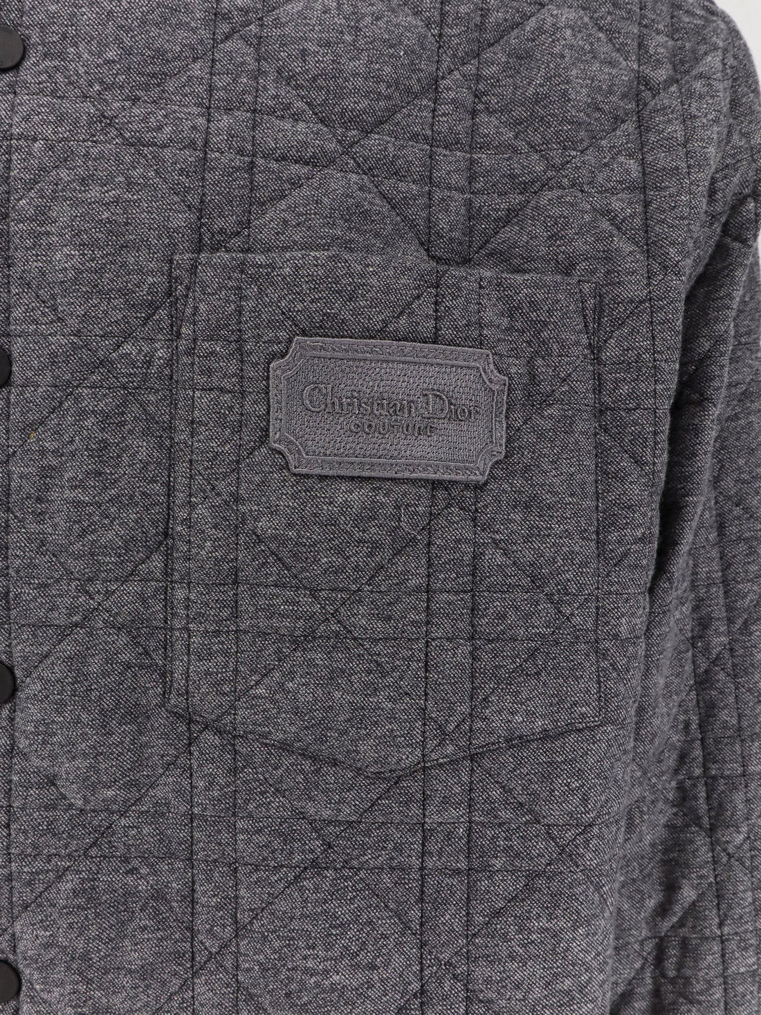 Dior Cannage Shirt Jacket with Embroidery Christian Dior Couture