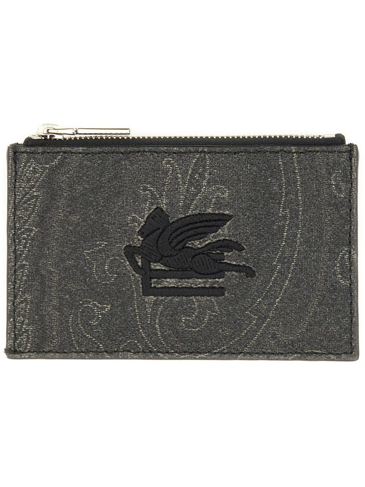 Etro CARD HOLDER "ARNICA" WITH PEGASUS