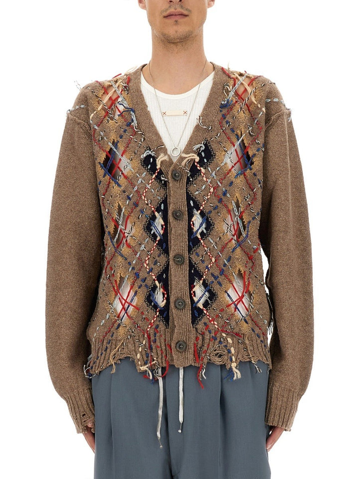 Maison Margiela CARDIGAN WITH DIAMOND PATTERN