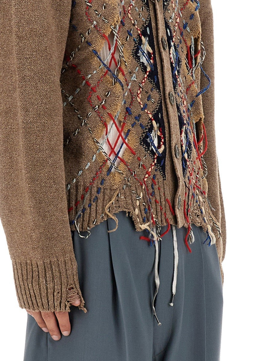 Maison Margiela CARDIGAN WITH DIAMOND PATTERN