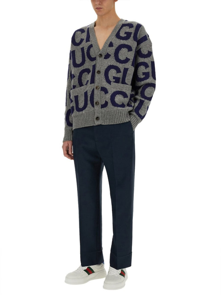 Gucci CARDIGAN WITH GUCCI INLAY