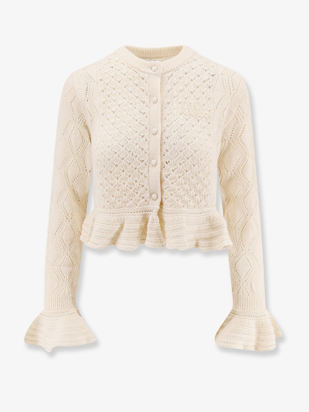 CHLOE' Cardigan with rouches
