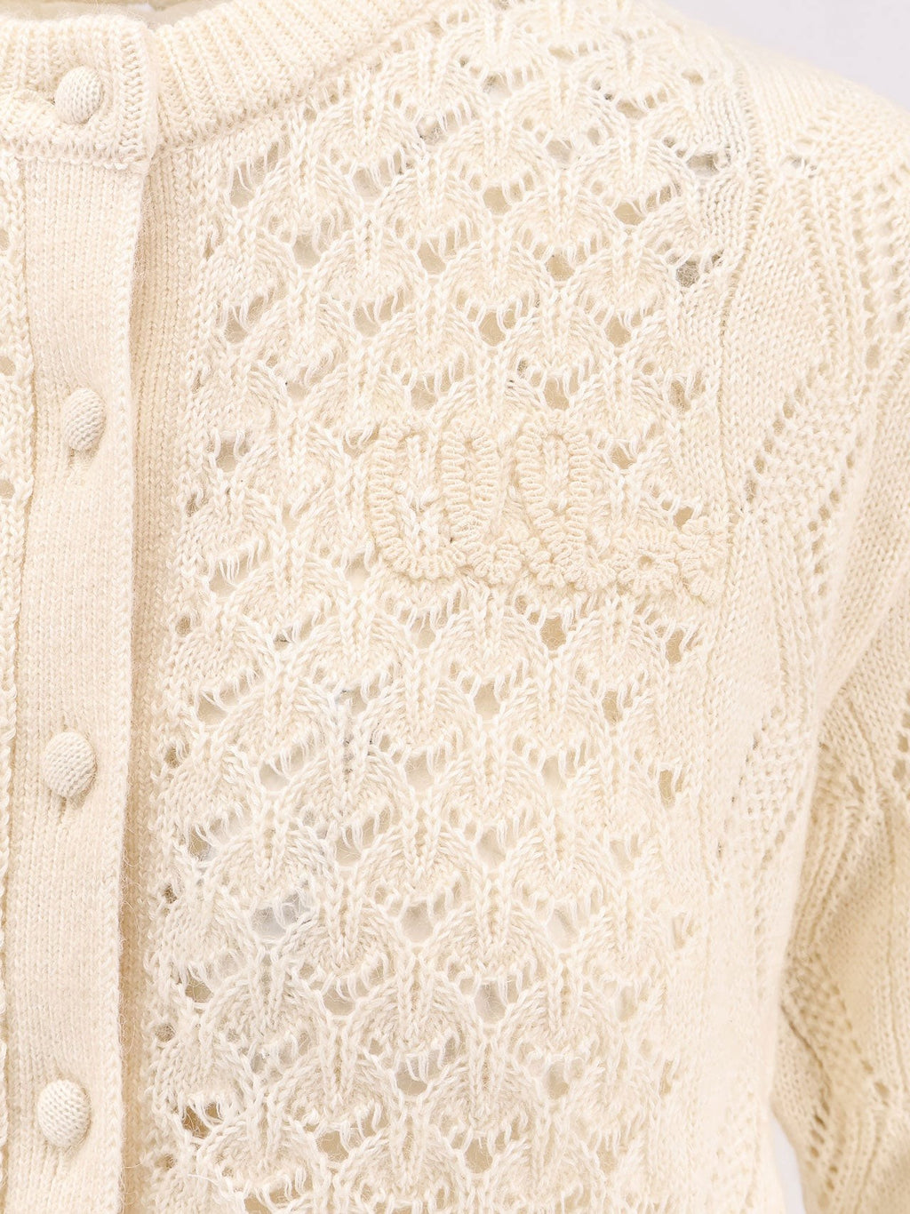 CHLOE' Cardigan with rouches