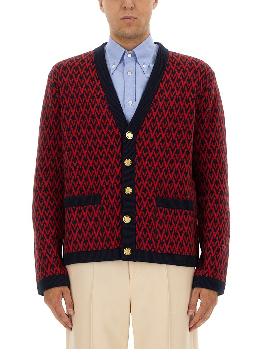 Valentino CARDIGAN WITH "TOUTE LA V" PATTERN