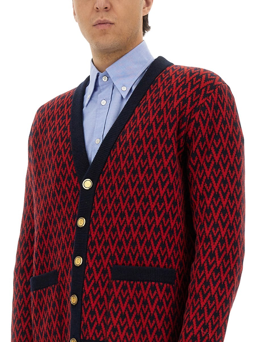 Valentino CARDIGAN WITH "TOUTE LA V" PATTERN