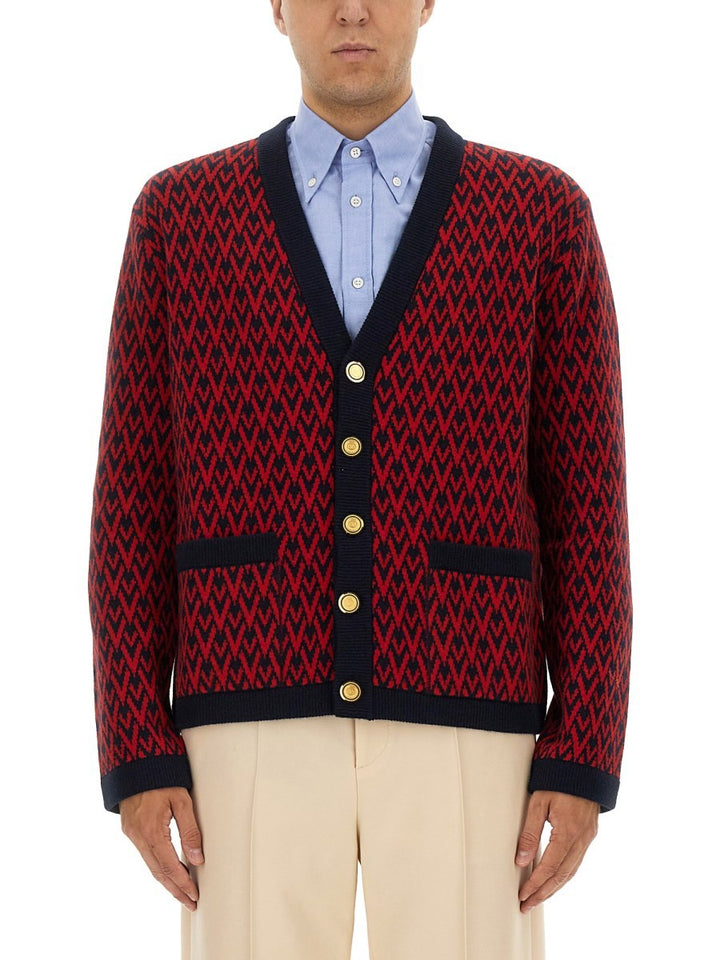 Valentino CARDIGAN WITH "TOUTE LA V" PATTERN