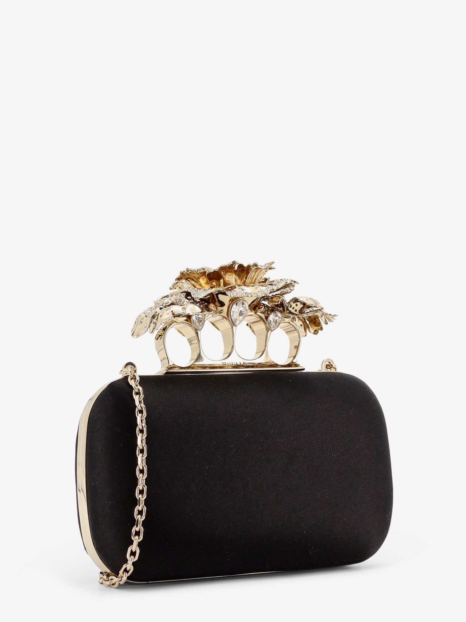 Alexander Mcqueen Carnation Clutch satin clutch