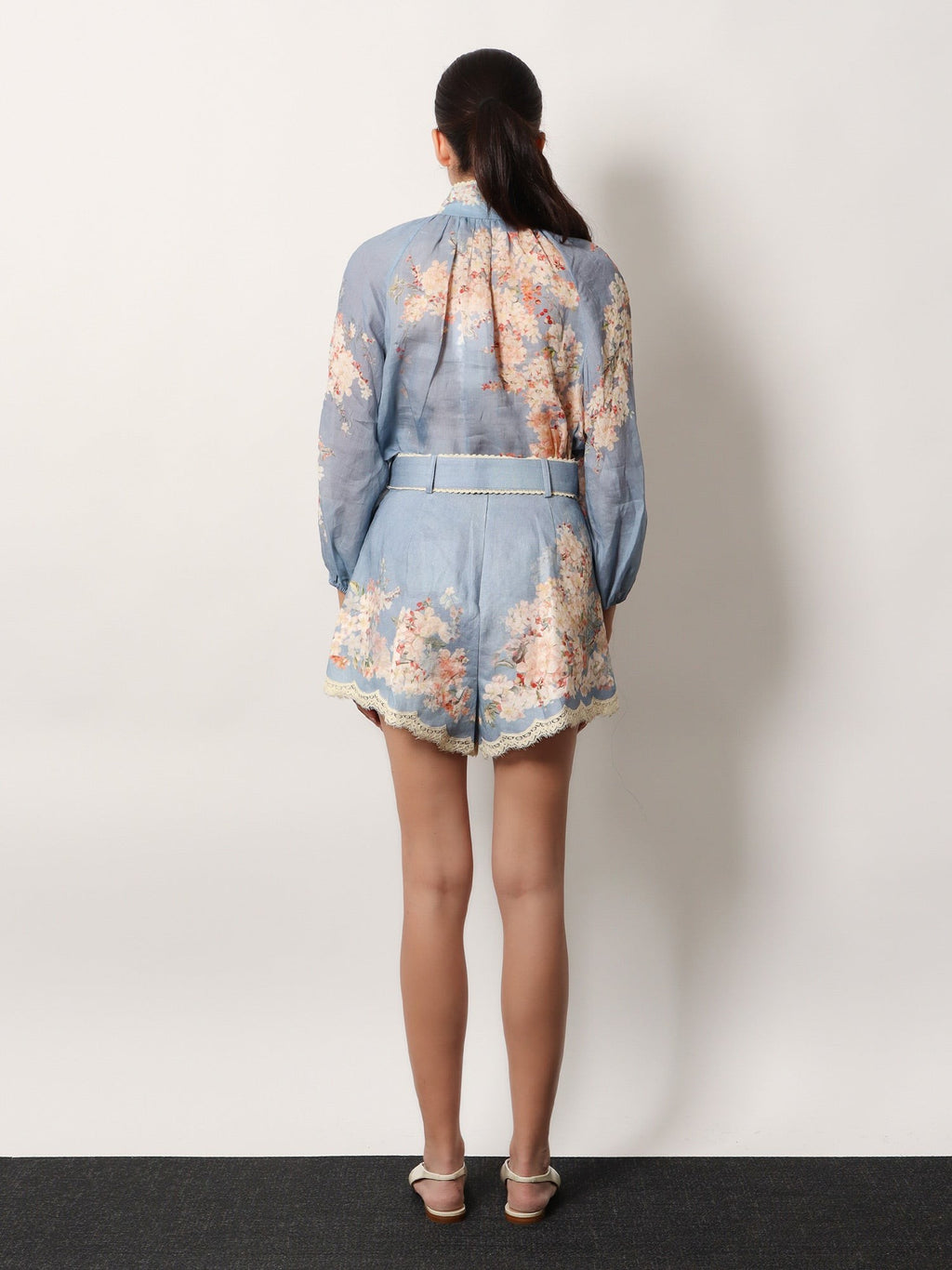 ZIMMERMANN Cascadian Tuck ramie shorts