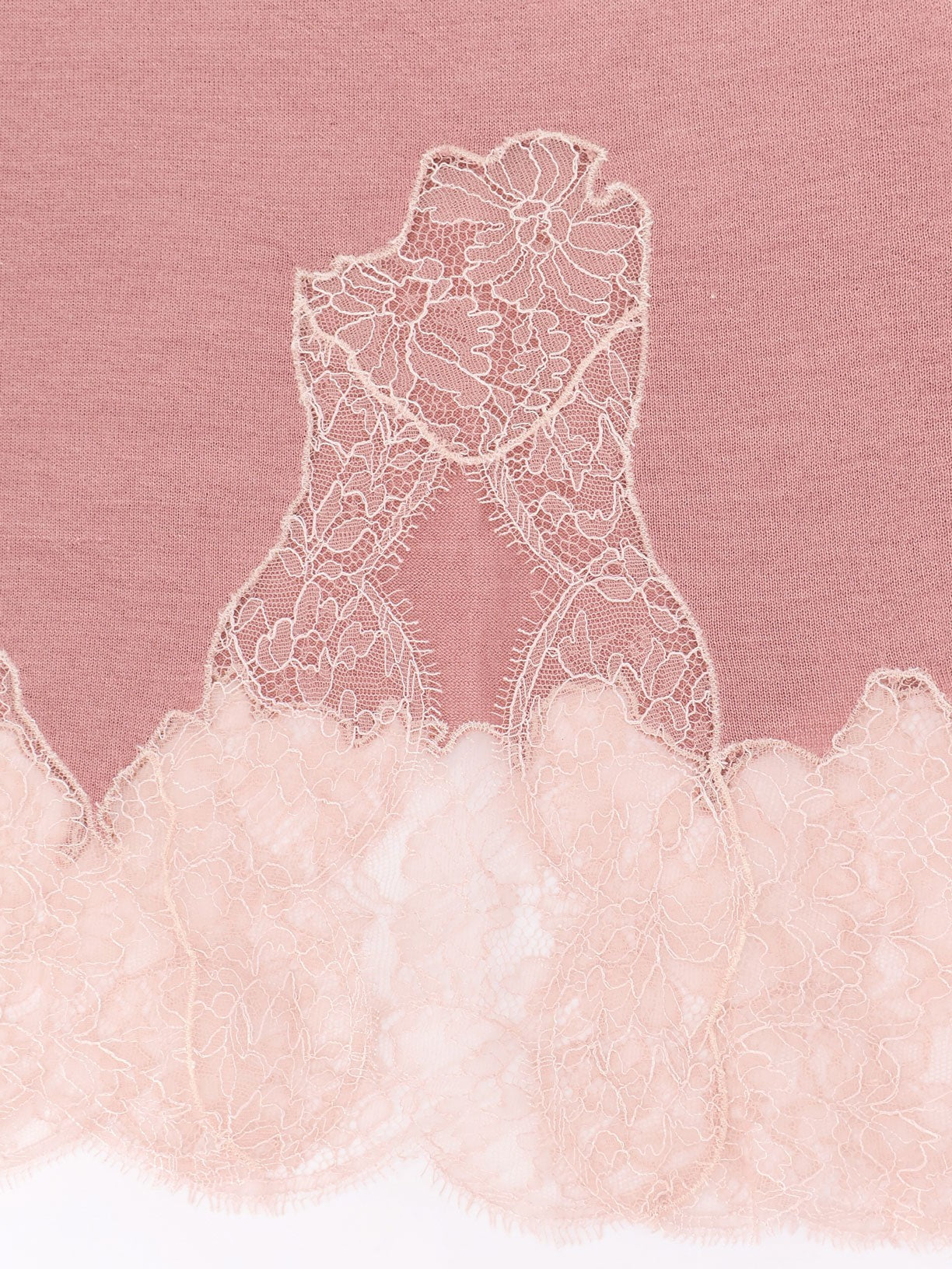 Fendi Cashmere and silk skirt with lace profiles