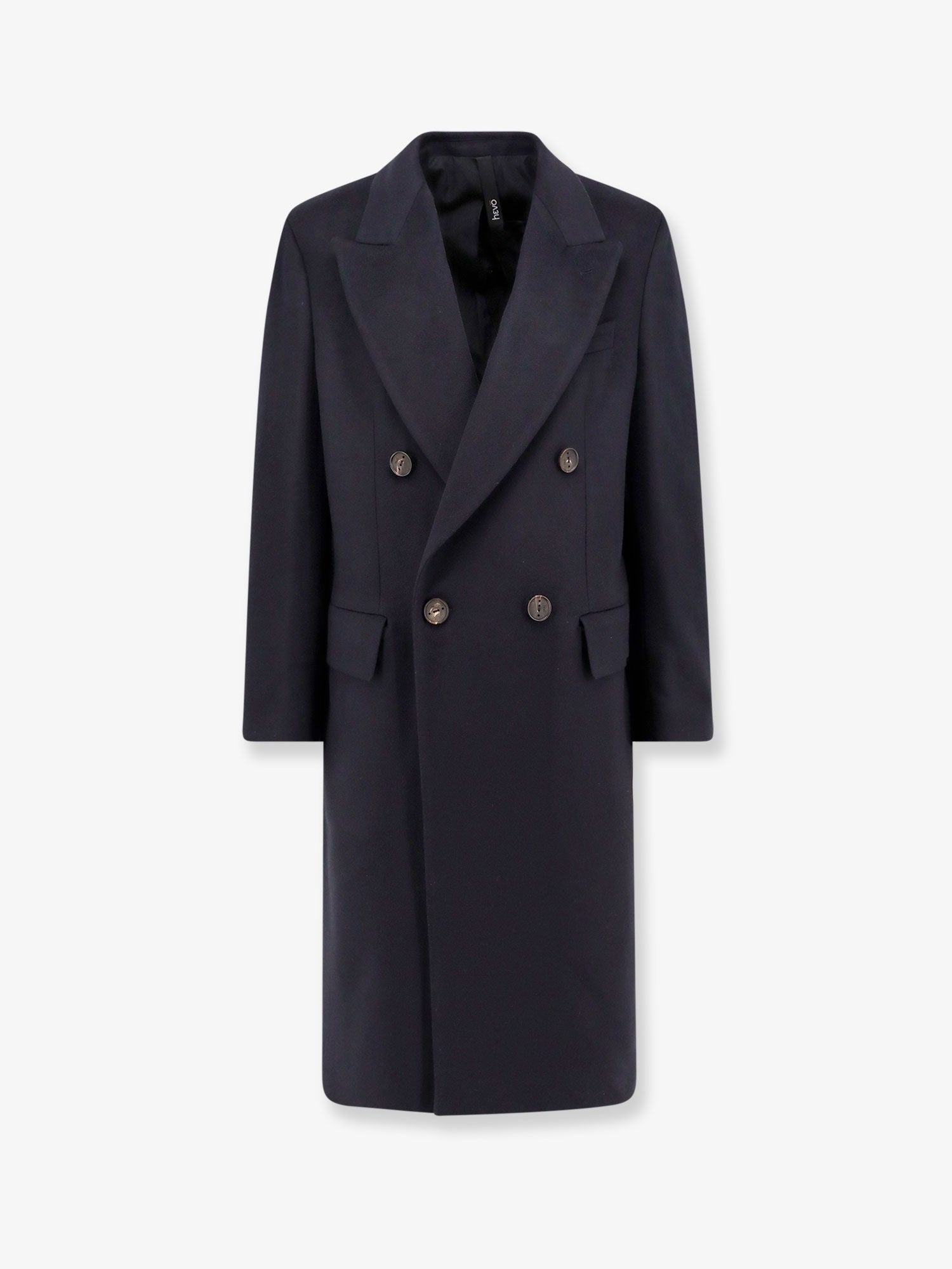 Hevo Cashmere coat with satin lining
