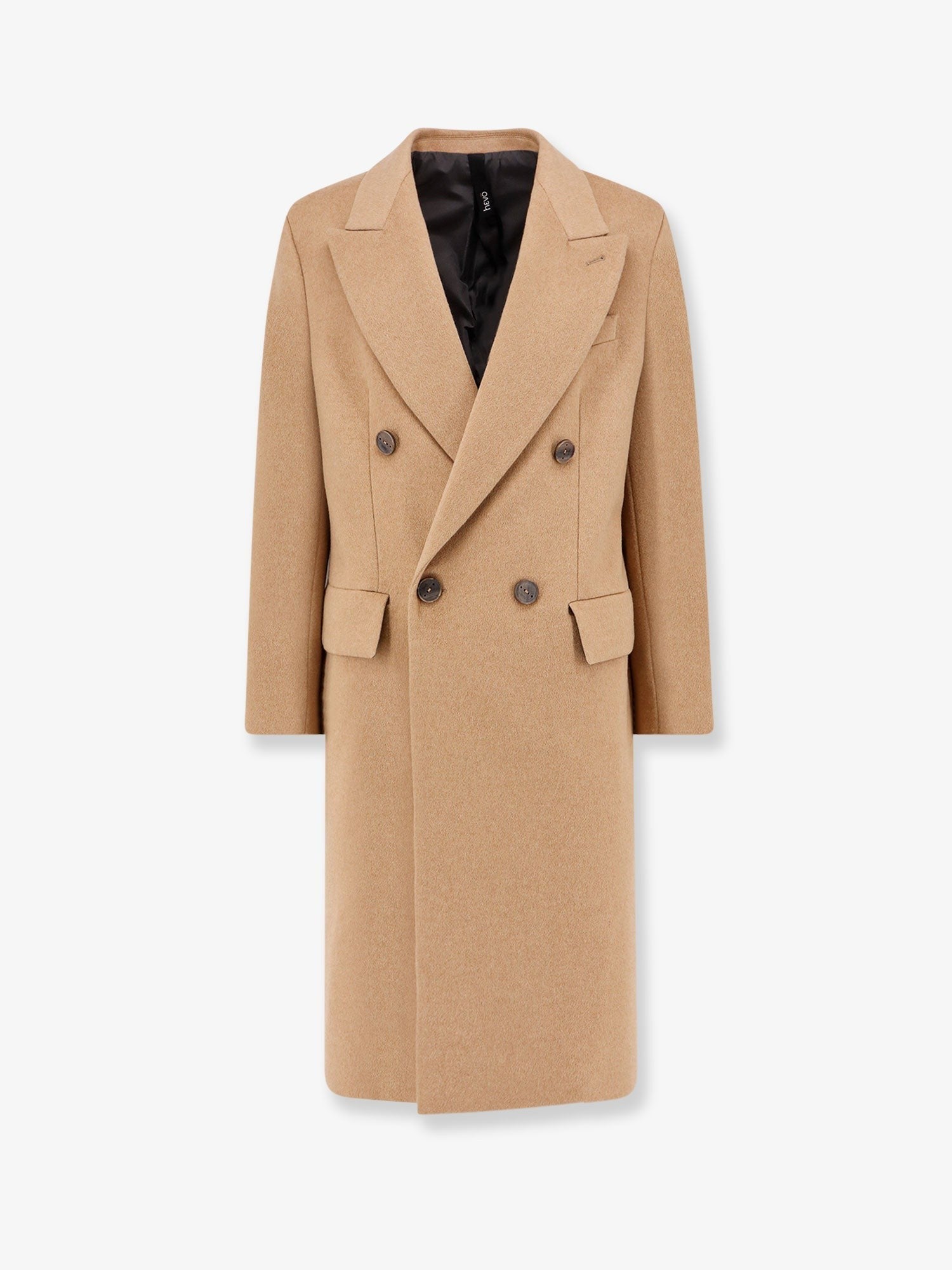 Hevo Cashmere coat with satin lining