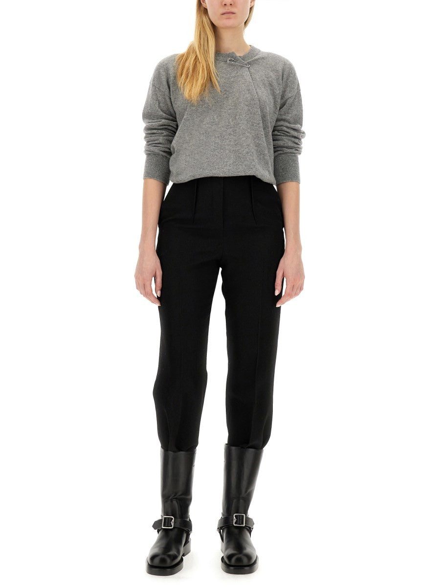 Burberry CASHMERE SWEATER WITH KILT PIN