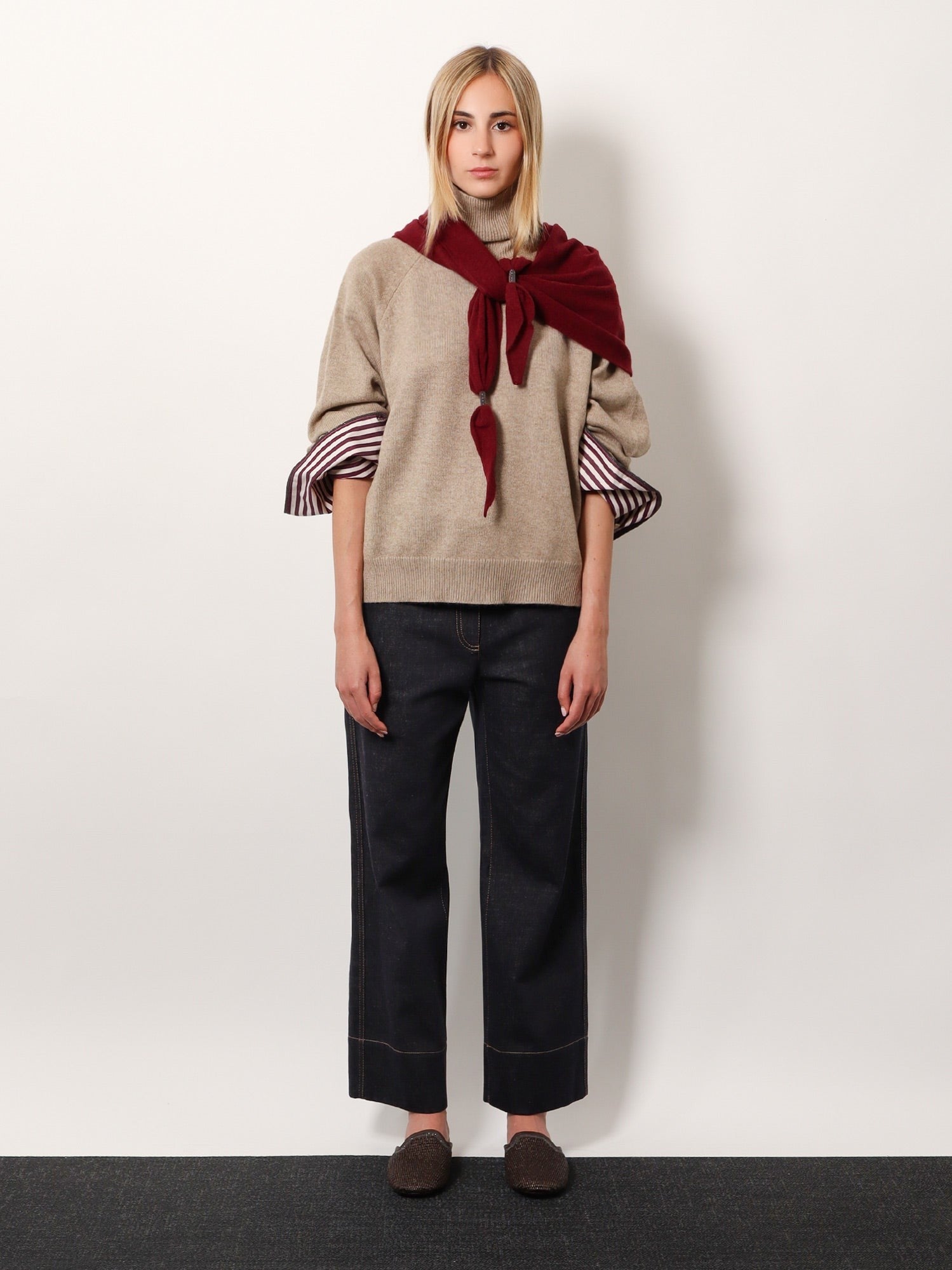 Brunello Cucinelli Cashmere sweater with Monili detail