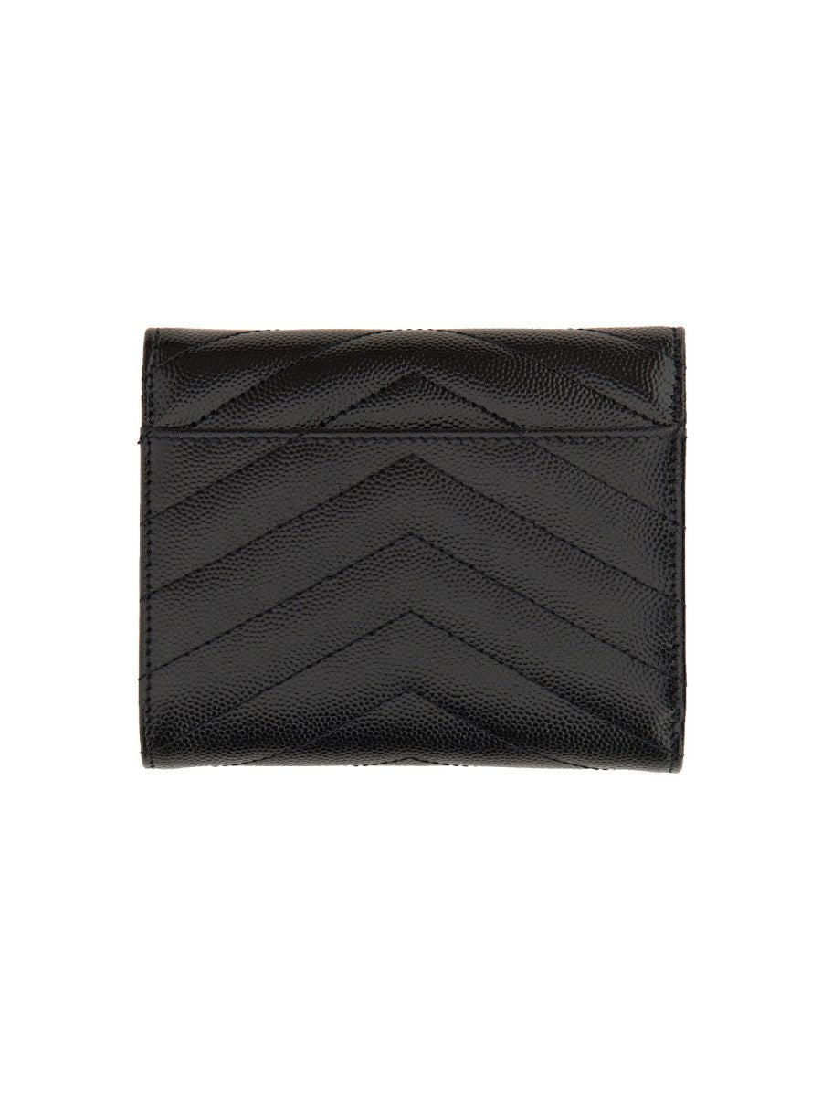 Saint Laurent "CASSANDRAS" COMPACT TRI-FOLD WALLET