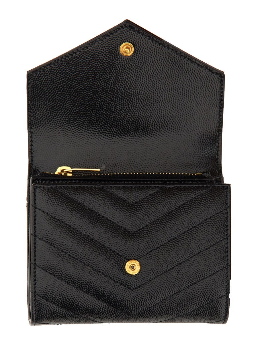 Saint Laurent "CASSANDRAS" COMPACT TRI-FOLD WALLET