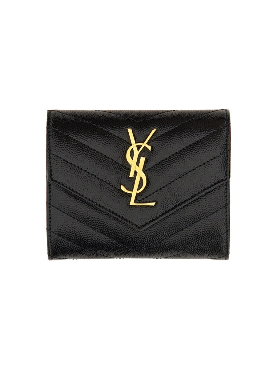 Saint Laurent "CASSANDRAS" COMPACT TRI-FOLD WALLET