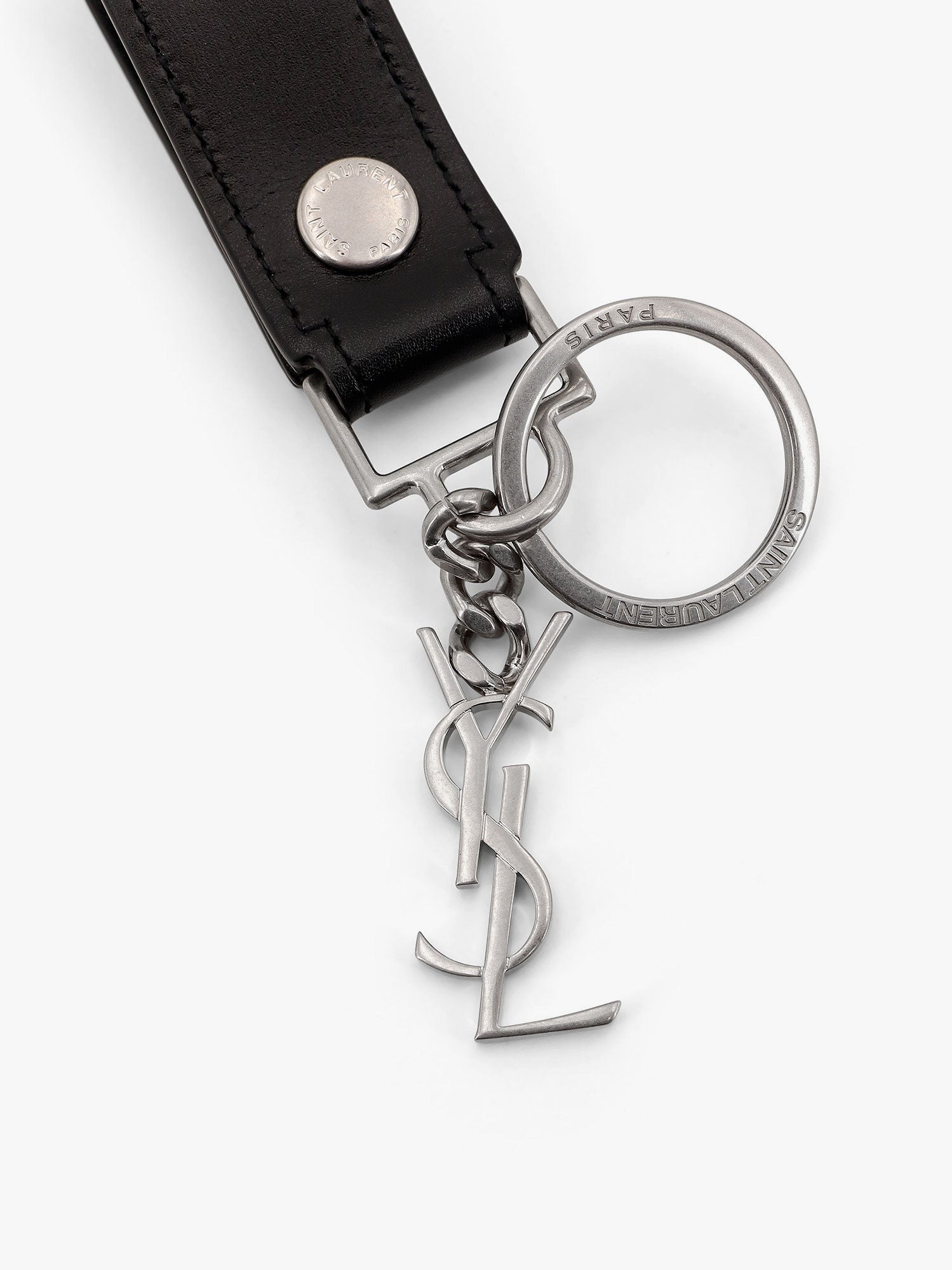 Saint Laurent Cassandre leather key ring