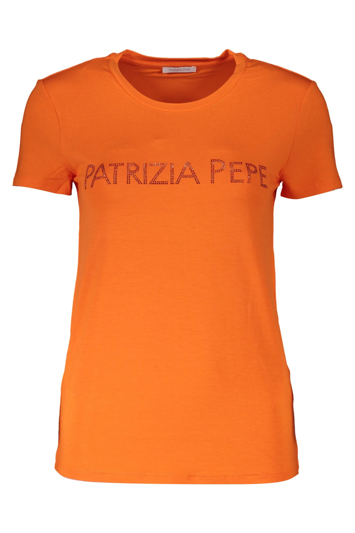 PATRIZIA PEPE WOMEN&#39;S SHORT SLEEVE T-SHIRT ORANGE