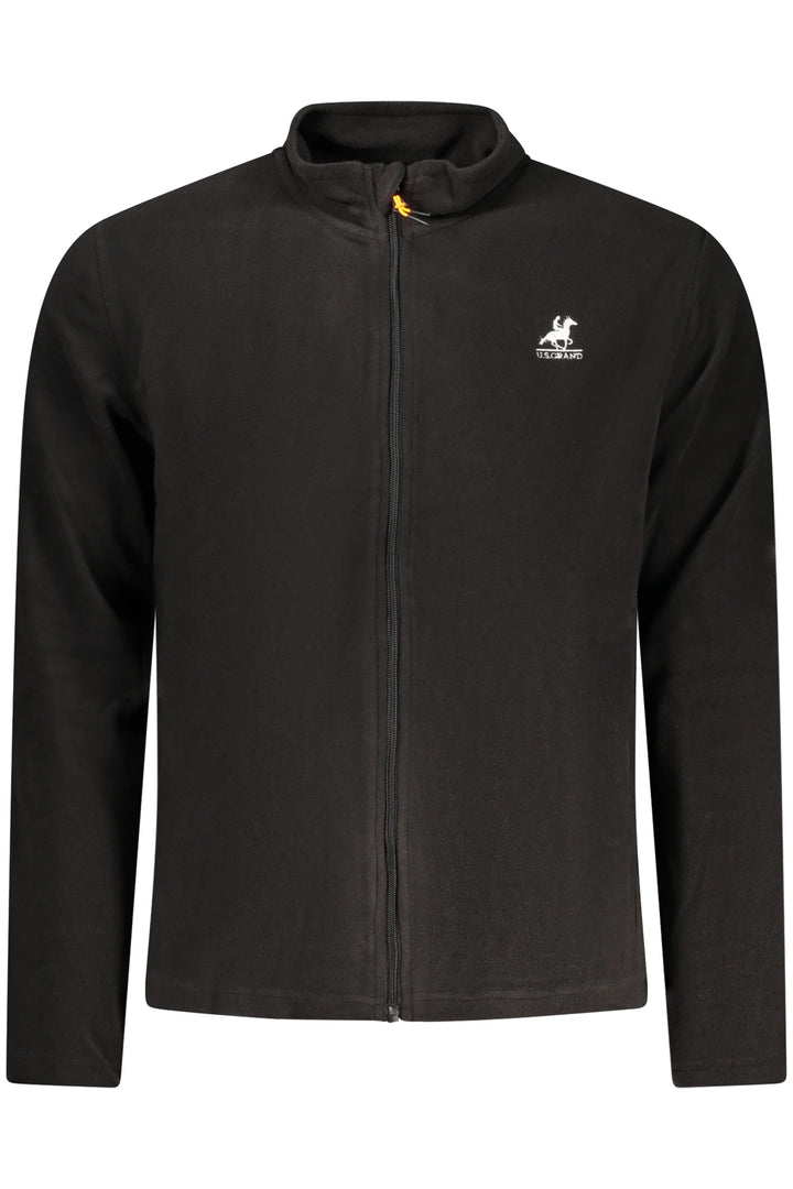 US GRAND MEN S BLACK ZIP-UP SWEATSHIRT